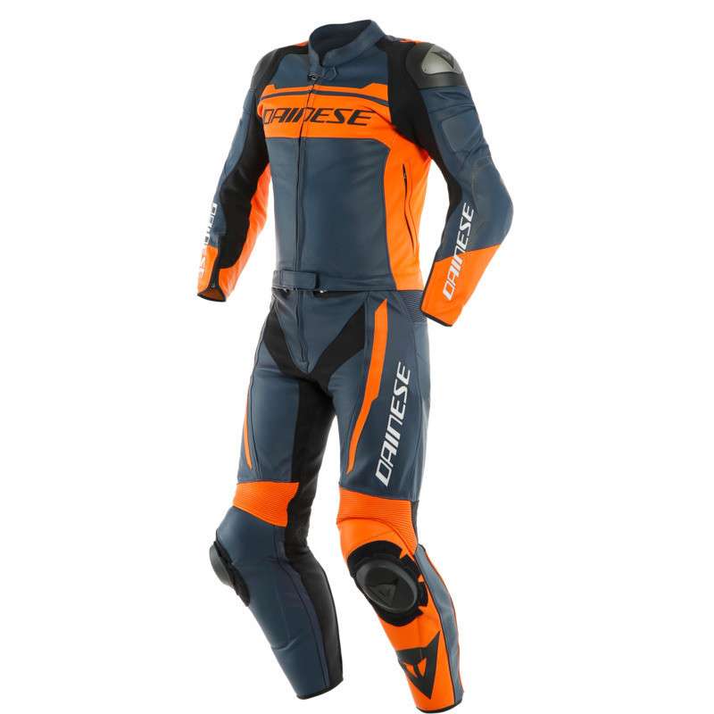 DAINESE Lederkombi 2-tlg. MISTEL dunkelblau-orange