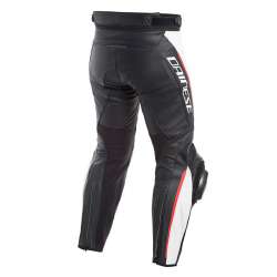 Pantalon cuir Dainese DELTA 3 noir-blanc-rouge