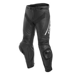 DAINESE Delta 3 Hose Leder kurz/lang schwarz-schwarz-weiss