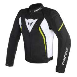 VESTE DAINESE TEX AVRO noir-blanc-jaune fluo