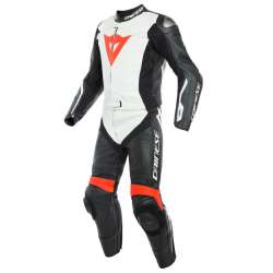 Combinaison Dainese Avro D-AIR 2pcs  noir-blanc-rouge fluo