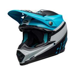 Helm BELL Moto-9 Mips Prophecy Matte White/Black/Blue