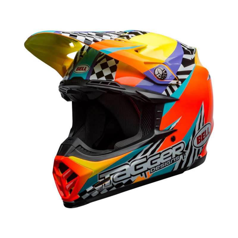 Casque BELL Moto-9 Mips Tagger Breakout Orange/Yellow