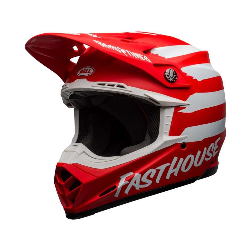 Casque BELL Moto-9 Mips Signia Matte Red/White