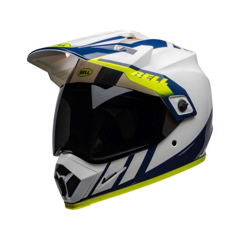 Helm BELL MX-9 Adventure Mips Dash Gloss White/Blue/Hi-Viz