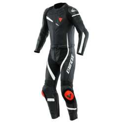 Combinaison cuir Dainese VELOSTER SMU-2pcs VELOSTER SMU Noir-Blanc