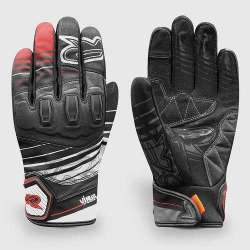 Gants RACER FIERY VIRUS Noir-Blanc-Rouge