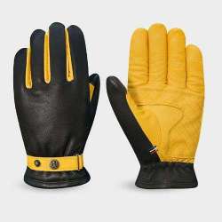 Gants RACER LEGACY Cuir Noir-Or