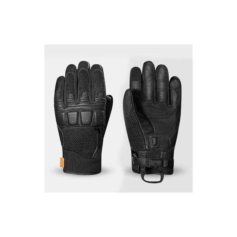 Gants RACER RONIN Cuir de Chèvre D3O® Noir