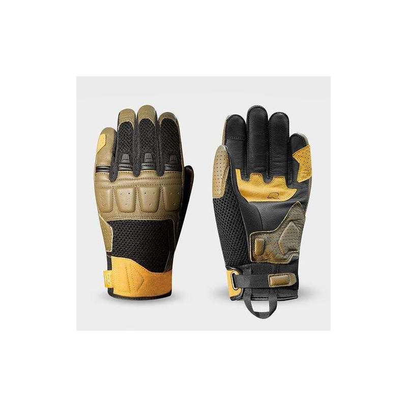 Gants RACER RONIN Cuir de Chèvre D3O® Sable