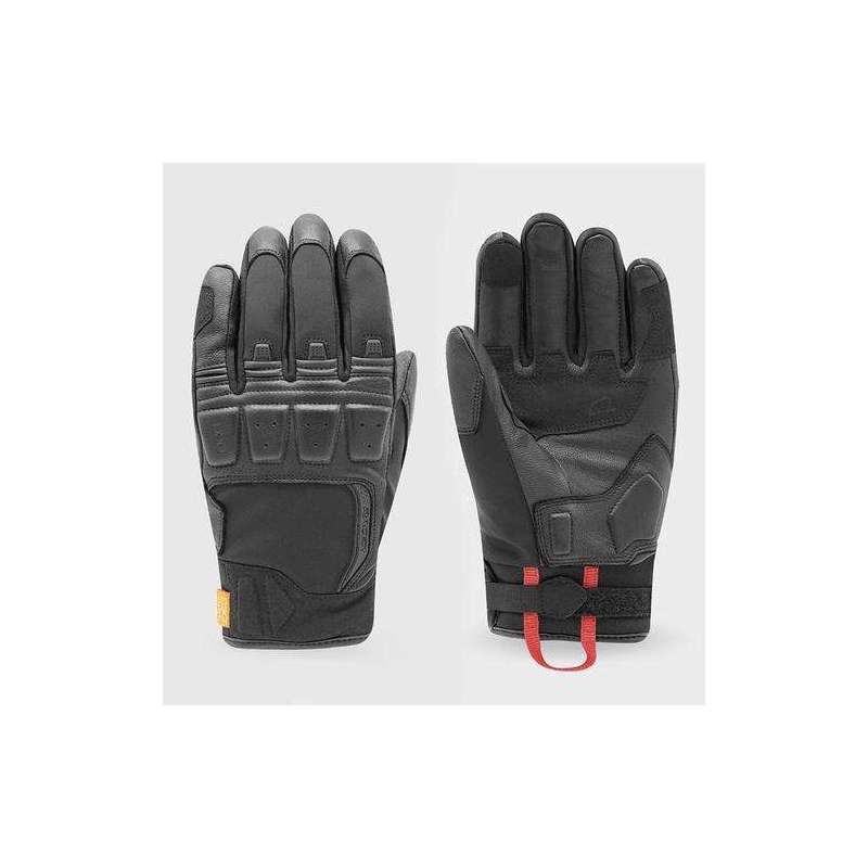 Hansschuh RACER RONIN Hiver Cuir de Chèvre D3O® Braun-Schwarz