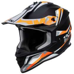 Motocrosshelm iXS362 2.0 -schwarz matt-orange fluo