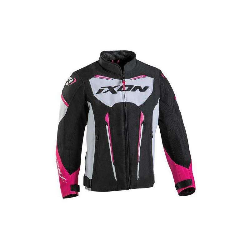 IXON STRIKER AIR KID LADY Veste Noir-Blanc-Fushia