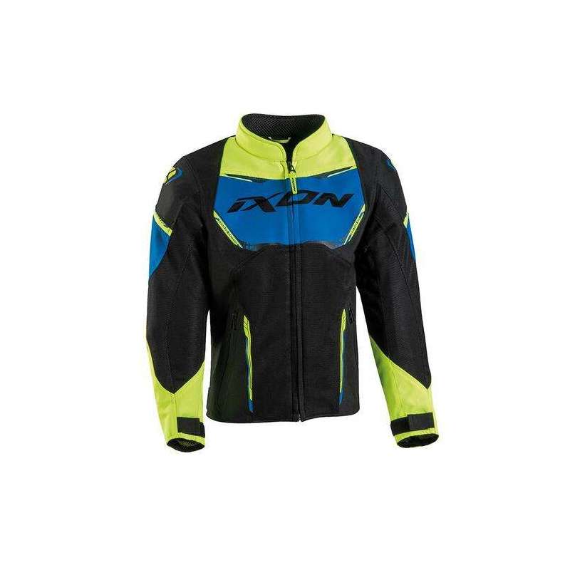 IXON STRIKER AIR KID Jacke Schwarz-Blau-Gelb