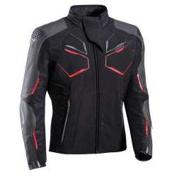 IXON CELL Veste Textile Noir-Gris-Rouge