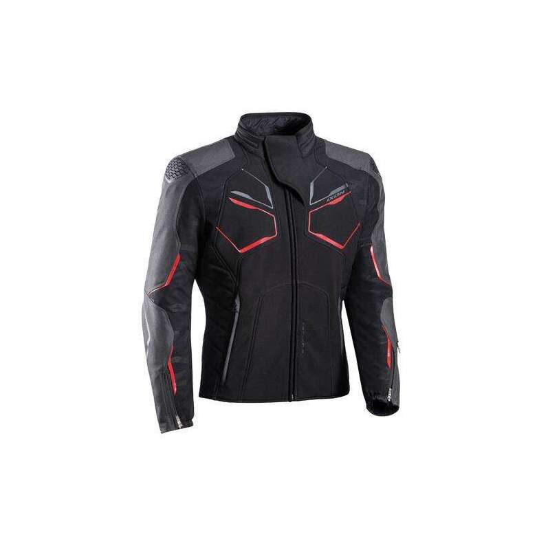 IXON CELL Veste Textile Noir-Gris-Rouge