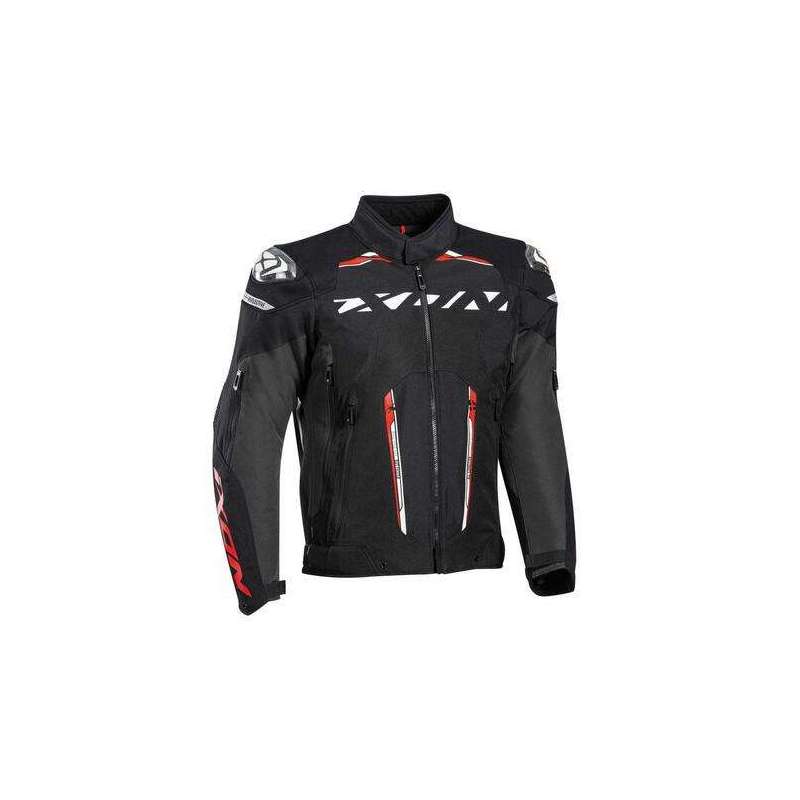 IXON BLASTER Veste Textile 3-1 Noir-Blanc-Rouge