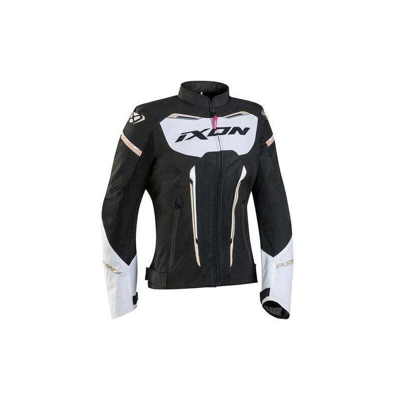 IXON STRIKER AIR LADY Veste Noir-Blanc-Or
