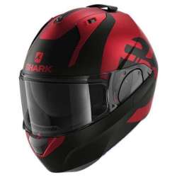 SHARK CASQUE MODULAIRE EVO-ES-KEDJE / NOIR / ROUGE / MAT