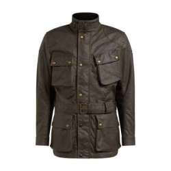 BELSTAFF TRIALMASTER PRO VESTE HOMMES WAXED COTTON  OLIVE GREEN