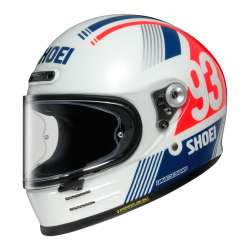 Casque intégral Glamster MM93 Retro TC-10 blanc-bleu-rouge