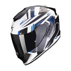 Casque Intégral SCORPION EXO-1400 EVO SHELL Air Blanc-Bleu