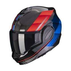 Casque Modulable SCORPION EXO-TECH EVO CARBONE GENUS Air -Noir-Bleu-Rouge