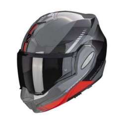 Casque Modulable SCORPION EXO-TECH EVO GENRE -Gris-Noir-Rouge