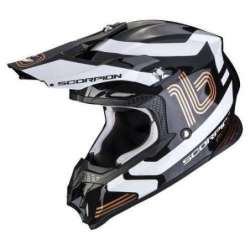 Casque Cross SCORPION VX-16 EVO TUB Air -Noir Métal-Or