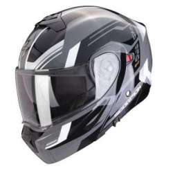 Casque Modulable SCORPION EXO-930 EVO SIKON -Gris-Noir-Blanc