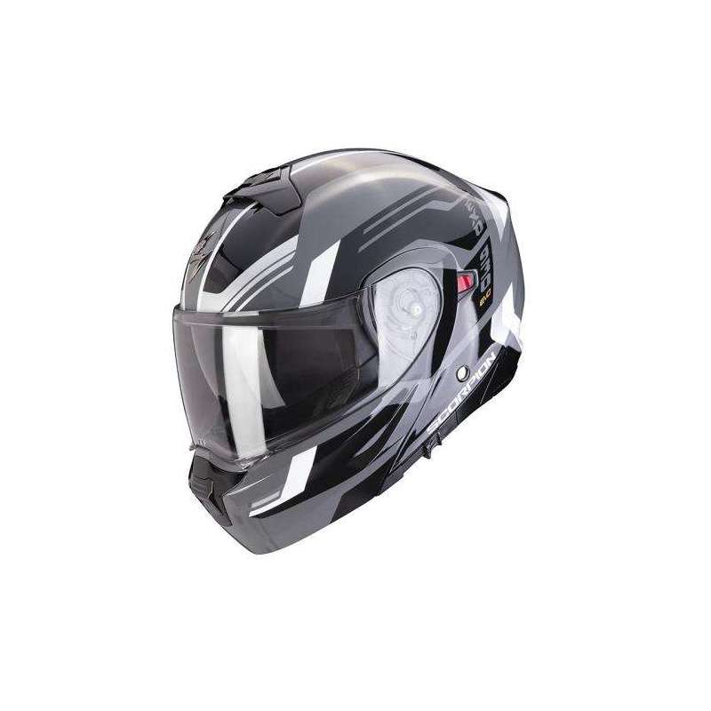 Casque Modulable SCORPION EXO-930 EVO SIKON -Gris-Noir-Blanc Casque Modulable SCORPION EXO-930 EVO SIKON -Gris-Noir-Blanc