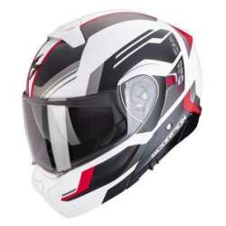 Casque Modulable SCORPION EXO-930 EVO SIKON -Blanc Mat-Noir-Rouge