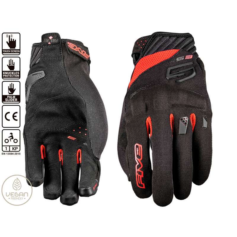 Five Gloves RS3 Evo Schwarz / Rot
