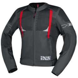 Veste iXS Sport Trigonis-Air gris foncé-gris-rouge