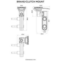 QUAD LOCK BRAKE/CLUTCH MOUNT NOIR / BLEU