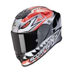 Helm SCORPION EXO-R1 EVO AIR ZACCONE Replica Silber-Schwarz-Rot