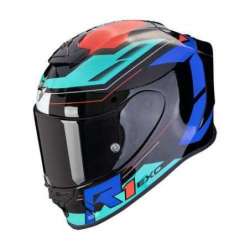 Casque SCORPION EXO-R1 EVO BLAZE Air Noir-Bleu-Rouge