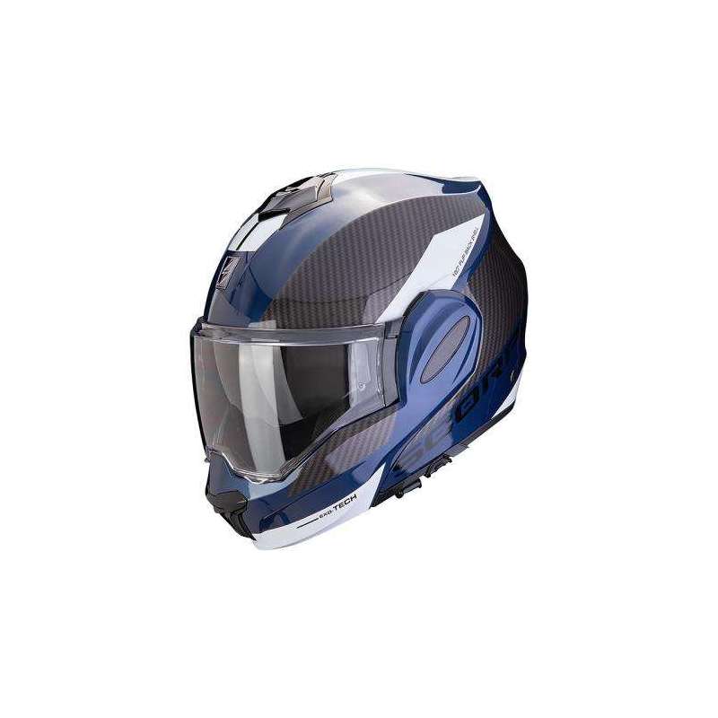 Helm SCORPION EXO-TECH EVO TEAM Blau-Schwarz-Weiß