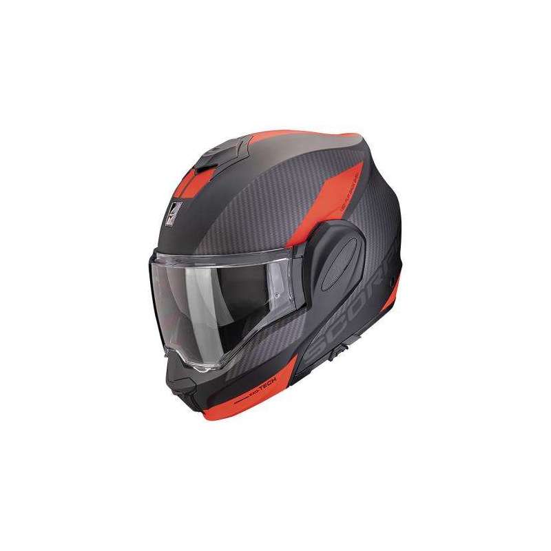 Helm SCORPION EXO-TECH EVO TEAM Mattschwarz Silber-Rot