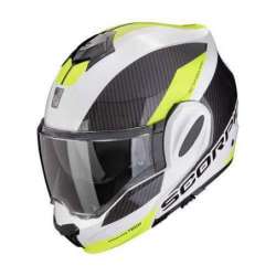 Helm SCORPION EXO-TECH EVO TEAM Perlmutt Weiß-Neon Gelb