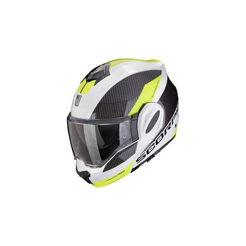 Casque SCORPION EXO-TECH EVO TEAM Blanc-Jaune Fluo