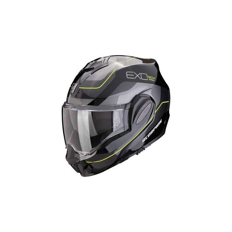 Casque SCORPION EXO-TECH EVO PRO COMMUTA Noir-Argent-Jaune