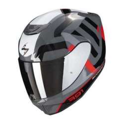 Helm SCORPION EXO-391 AROK Grau-Rot-Schwarz