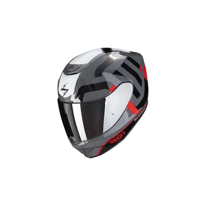 Casque SCORPION EXO-391 AROK Gris-Rouge-Noir