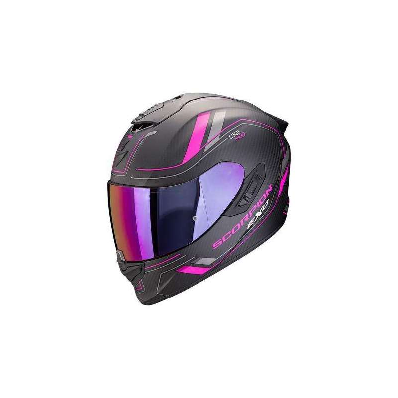 Casque SCORPION EXO-1400 EVO II CARBON AIR MIRAGE Noir Mat-Rose