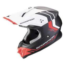 Casque SCORPION VX-16 EVO AIR FUSION Noir Mat-Rouge