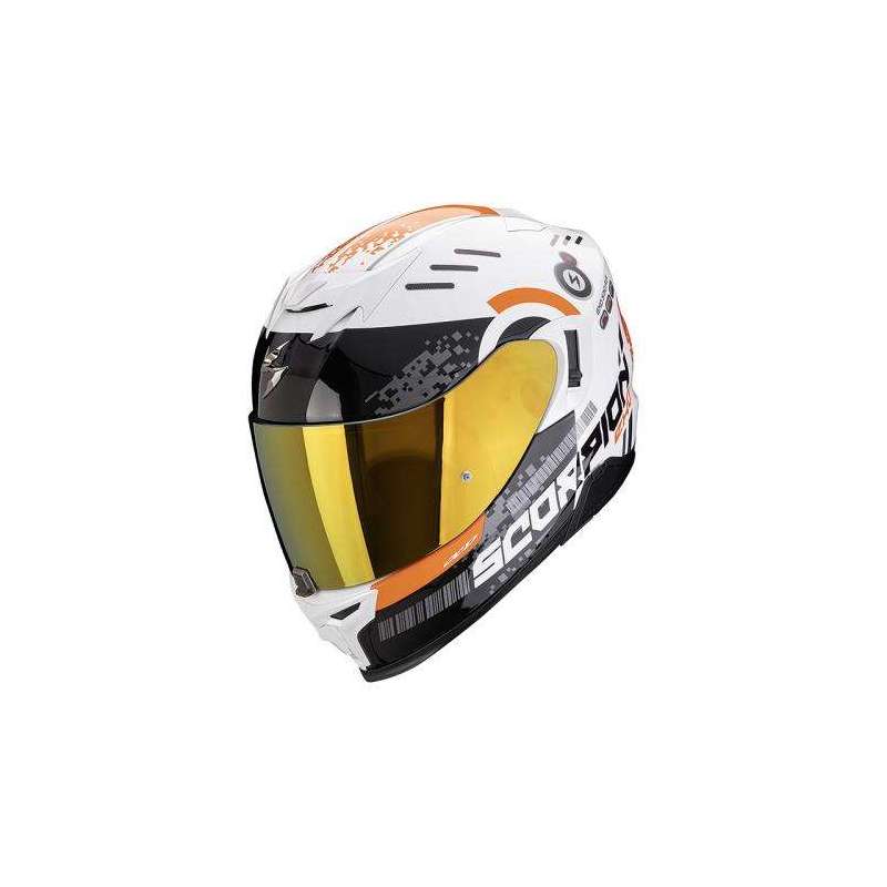 Casque SCORPION EXO-520 EVO AIR TITAN Blanc-Orange