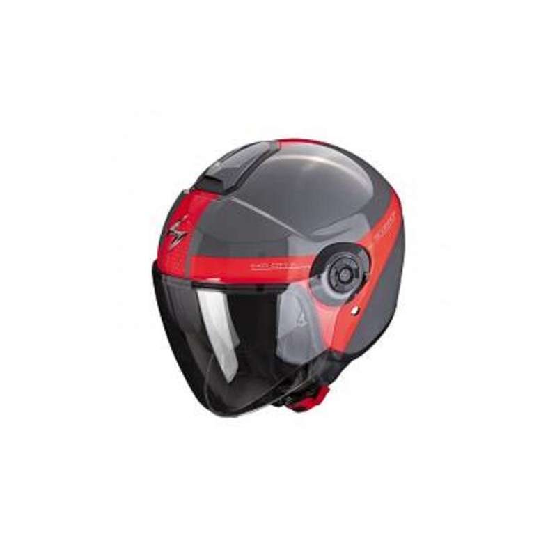 Casque SCORPION EXO-CITY II SHORT Gris-Rouge