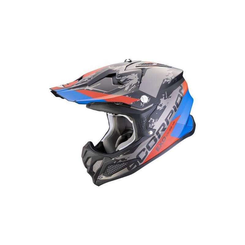 Casque SCORPION VX-22 AIR CX Noir Mat-Bleu-Rouge