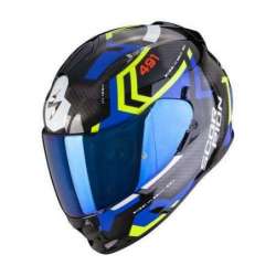 Helm SCORPION EXO-491 SPIN Mattschwarz-Blau-Neon Gelb